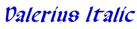 Valerius Italic шрифт
